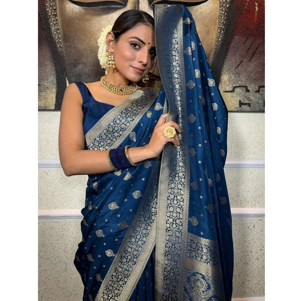 generic women's silk printed saree with unstitched blouse 5.5mtr (rama) generic women's silk printed saree with unstitched blouse 5.5mtr (rama)