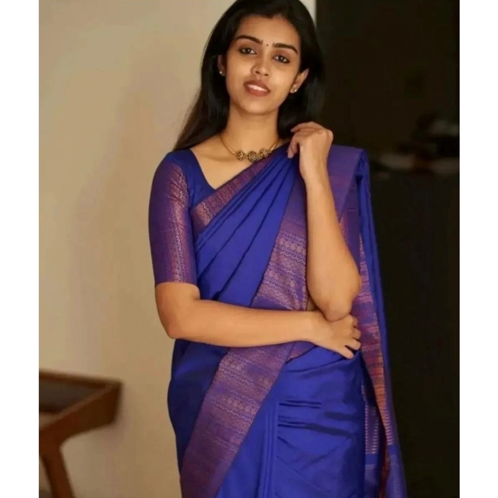 generic women's silk printed saree with unstitched blouse 5.5mtr (blue) generic women's silk printed saree with unstitched blouse 5.5mtr (blue)