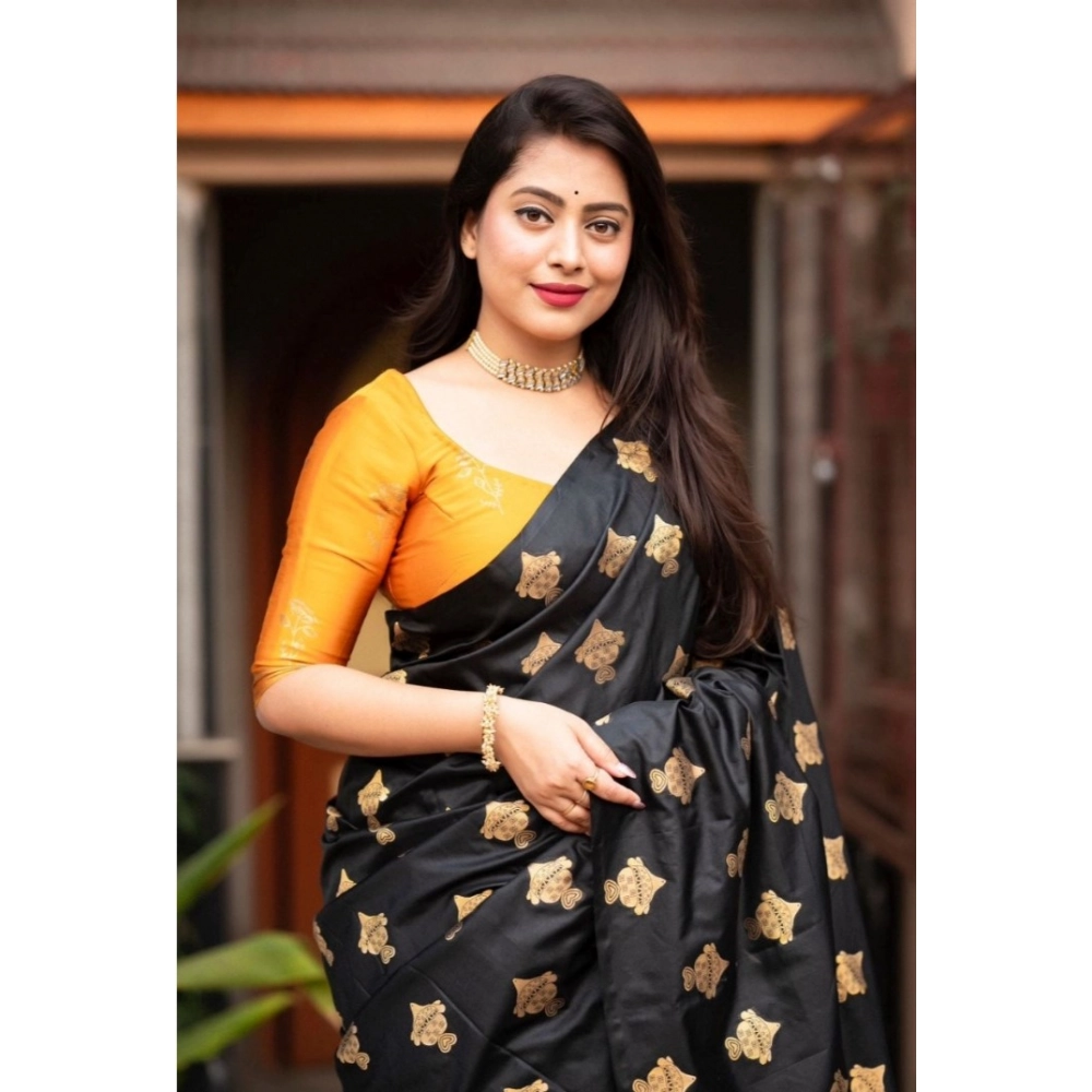 generic women's silk printed saree with unstitched blouse 5.5mtr (yellow) generic women's silk printed saree with unstitched blouse 5.5mtr (yellow)