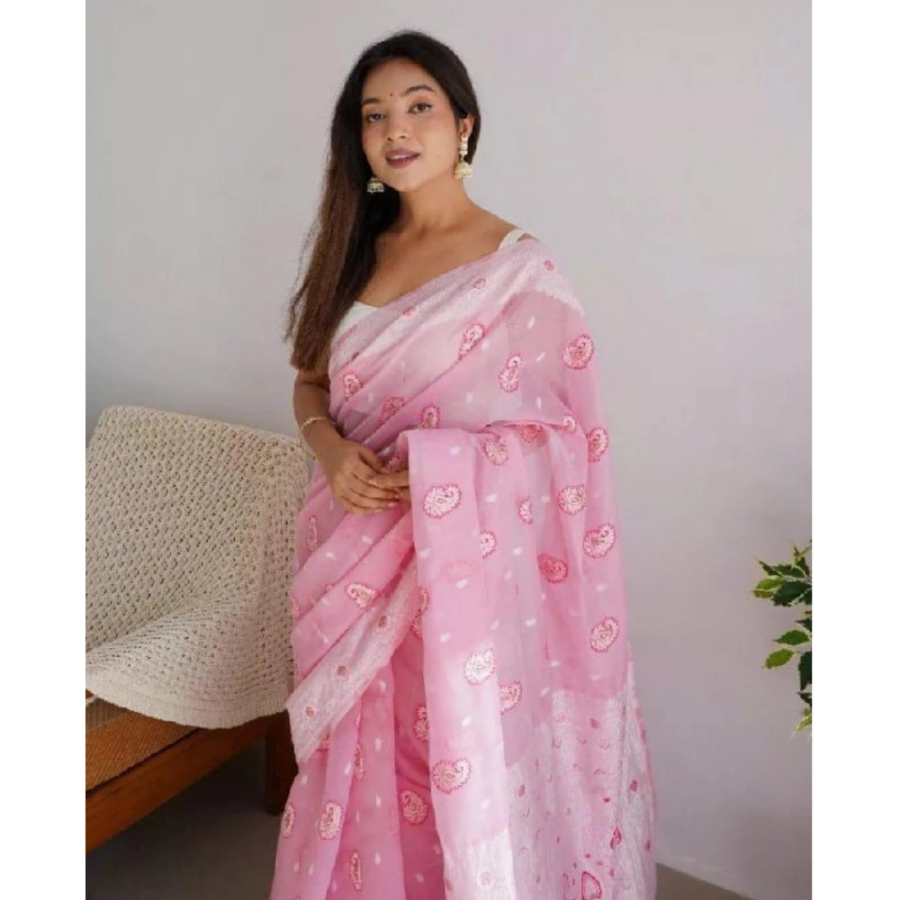 generic women's cotton printed saree with unstitched blouse 5.5mtr (pink) generic women's cotton printed saree with unstitched blouse 5.5mtr (pink)