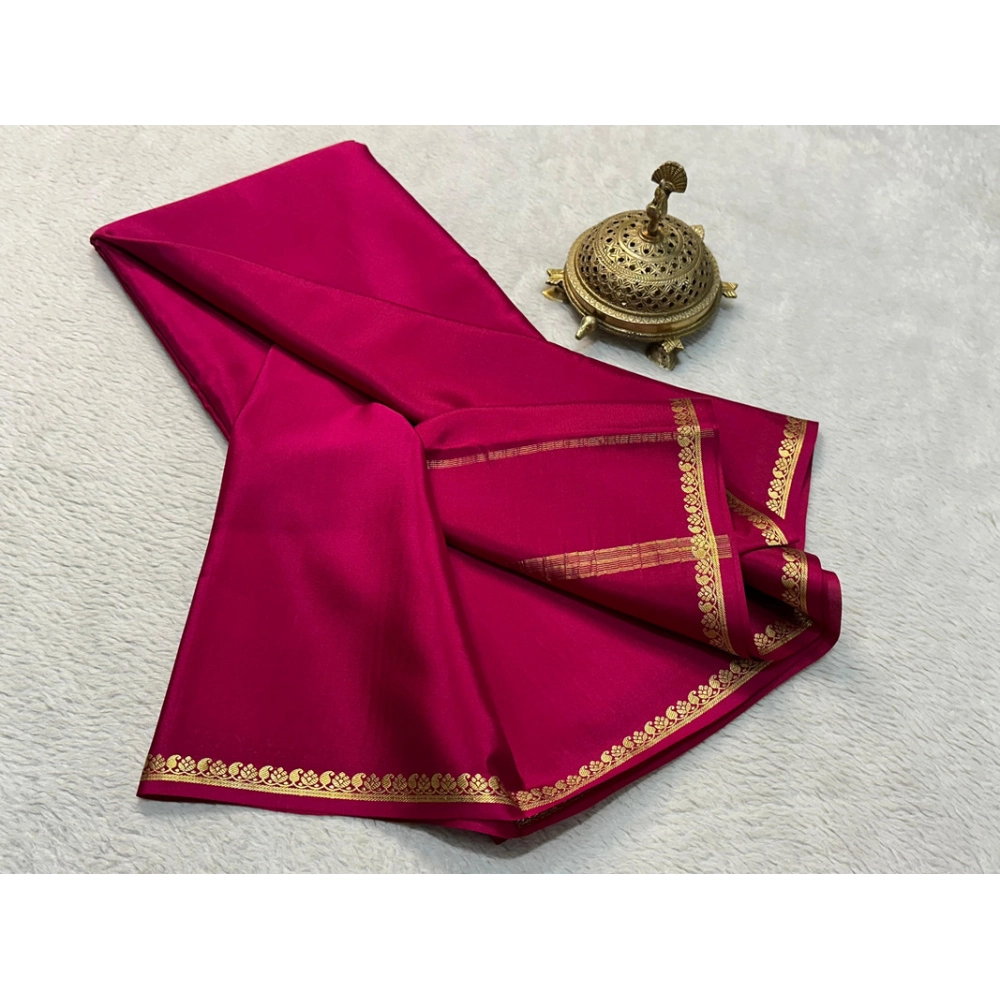 generic women's crepe chit pallu solid saree with unstitched blouse 5.5mtr (pink) generic women's crepe chit pallu solid saree with unstitched blouse 5.5mtr (pink)
