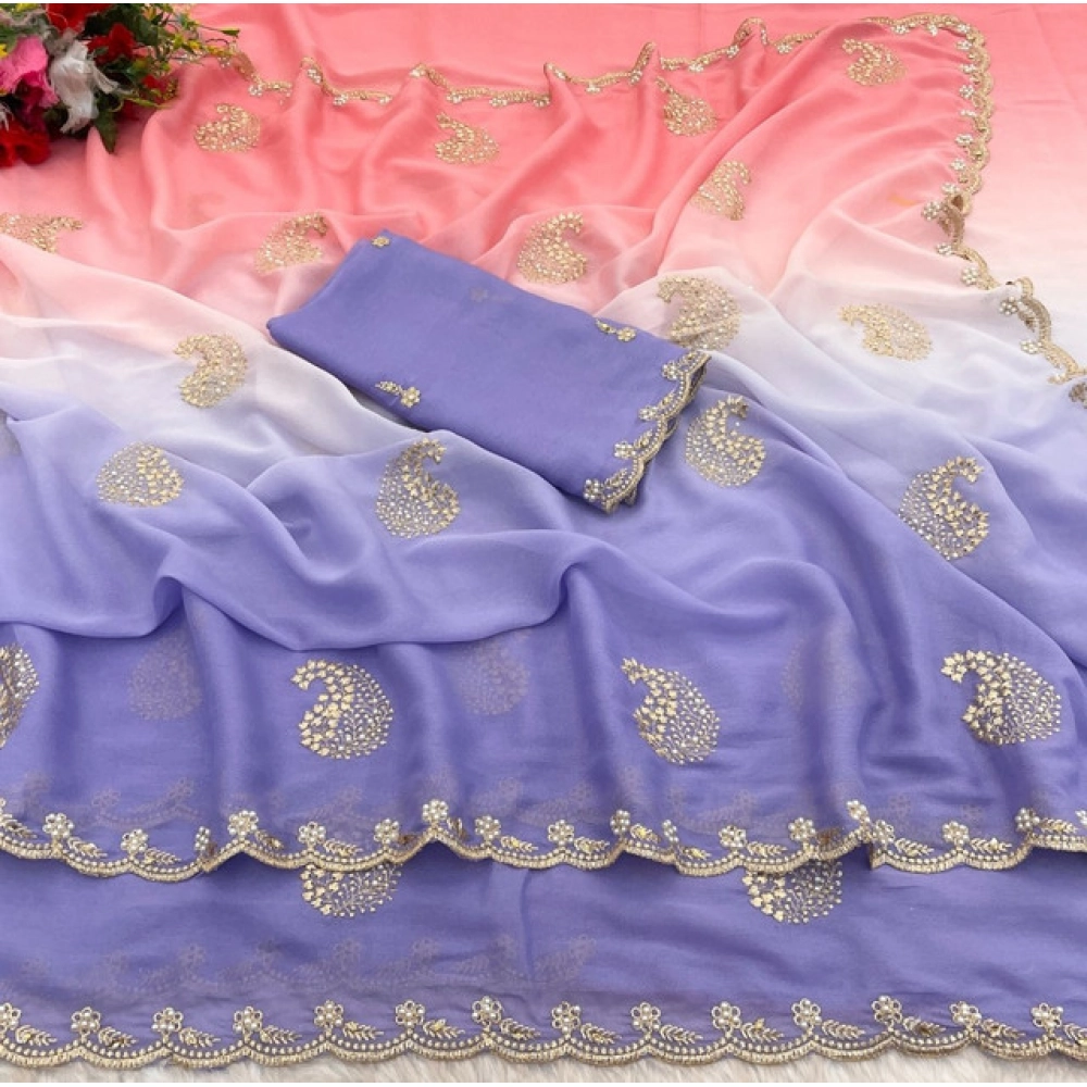generic women's digital printed geogette saree with unstitched blouse (purple, 5 6 mtrs) generic women's digital printed geogette saree with unstitched blouse (purple, 5 6 mtrs)