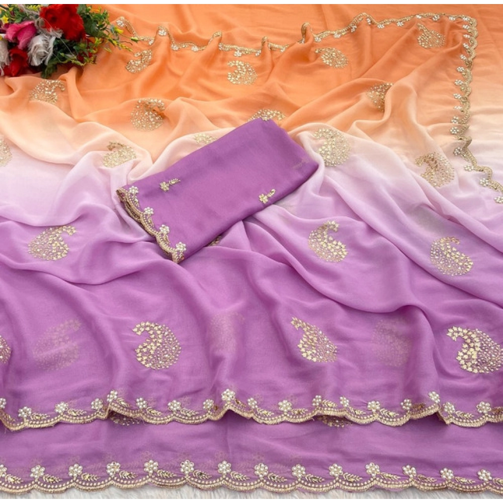 generic women's digital printed geogette saree with unstitched blouse (wine, 5 6 mtrs) generic women's digital printed geogette saree with unstitched blouse (wine, 5 6 mtrs)