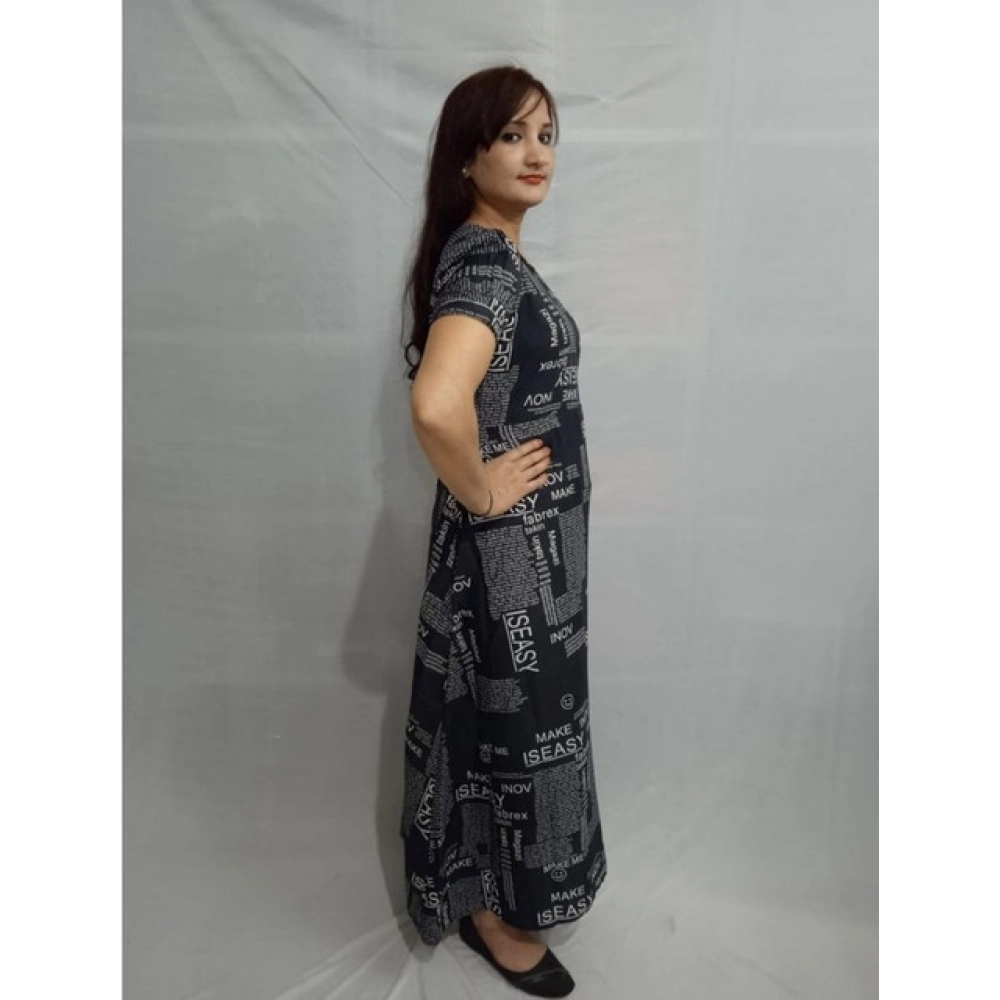 generic women's casual crepe half sleeves dress (black) generic women's casual crepe half sleeves dress (black)