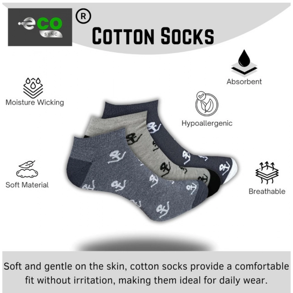 generic 3 pair set unisex casual cotton printed low cut socks (multicolor) generic 3 pair set unisex casual cotton printed low cut socks (multicolor)