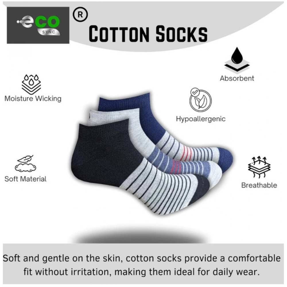 generic 3 pair set unisex casual cotton printed low cut socks (multicolor) generic 3 pair set unisex casual cotton printed low cut socks (multicolor)