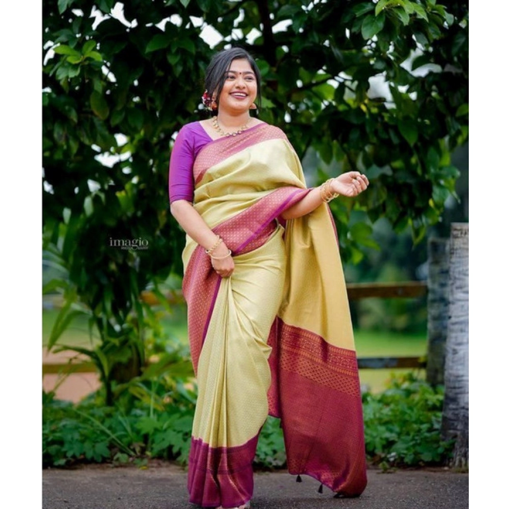 generic women's soft lichi silk printed saree with unstitched blouse 5.5mtr (light green) generic women's soft lichi silk printed saree with unstitched blouse 5.5mtr (light green)
