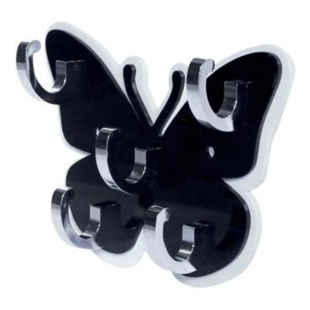 generic pack of 2 butterfly key holder – decorative wall mount key organizer (color: black) generic pack of 2 butterfly key holder – decorative wall mount key organizer (color: black)