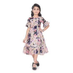 pid 63816 generic girl s shiffon printed half sleeve round neck dress pink peach 1 1000x1000 1.webp