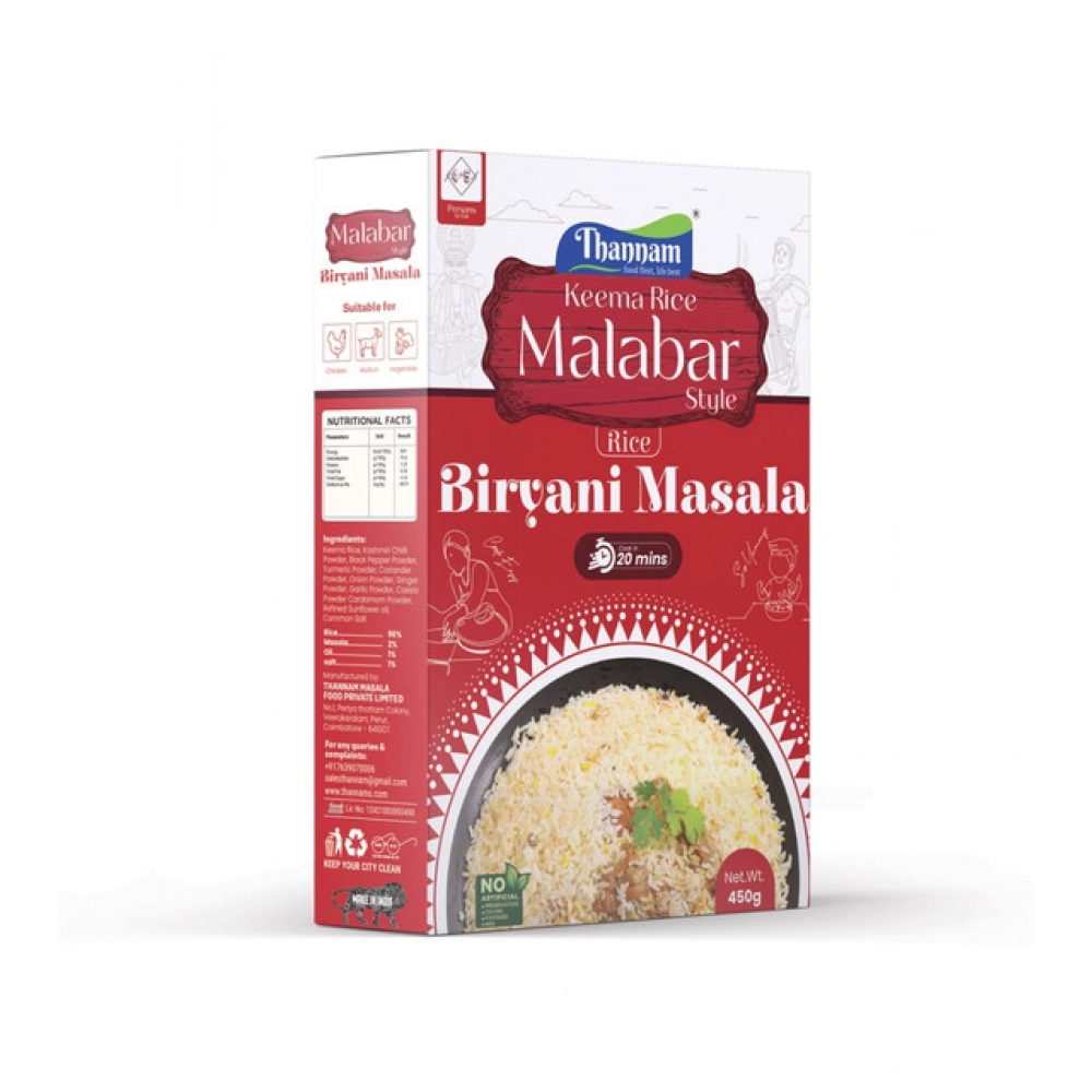 generic thannam malabar biryani masala powder with rice (450gm) generic thannam malabar biryani masala powder with rice (450gm)