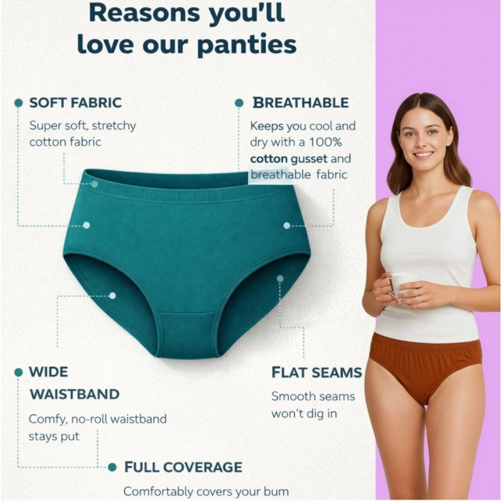 generic pack of 9 women's cotton solid hipster panty (multicolor) generic pack of 9 women's cotton solid hipster panty (multicolor)