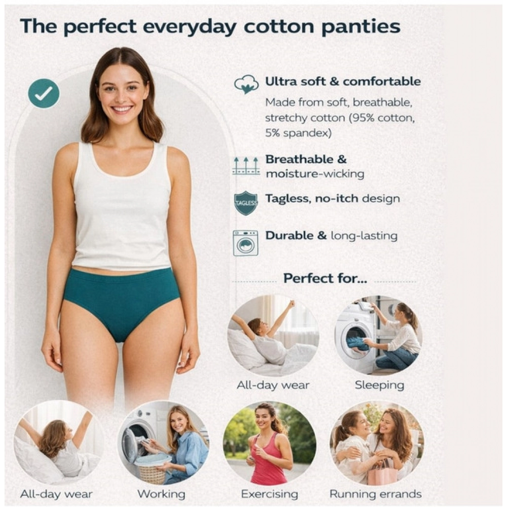 generic pack of 9 women's cotton solid hipster panty (multicolor) generic pack of 9 women's cotton solid hipster panty (multicolor)