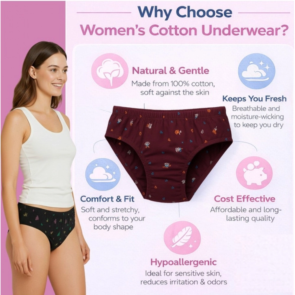 generic pack of 3 women's cotton printed hipster panty (multicolor) generic pack of 3 women's cotton printed hipster panty (multicolor)