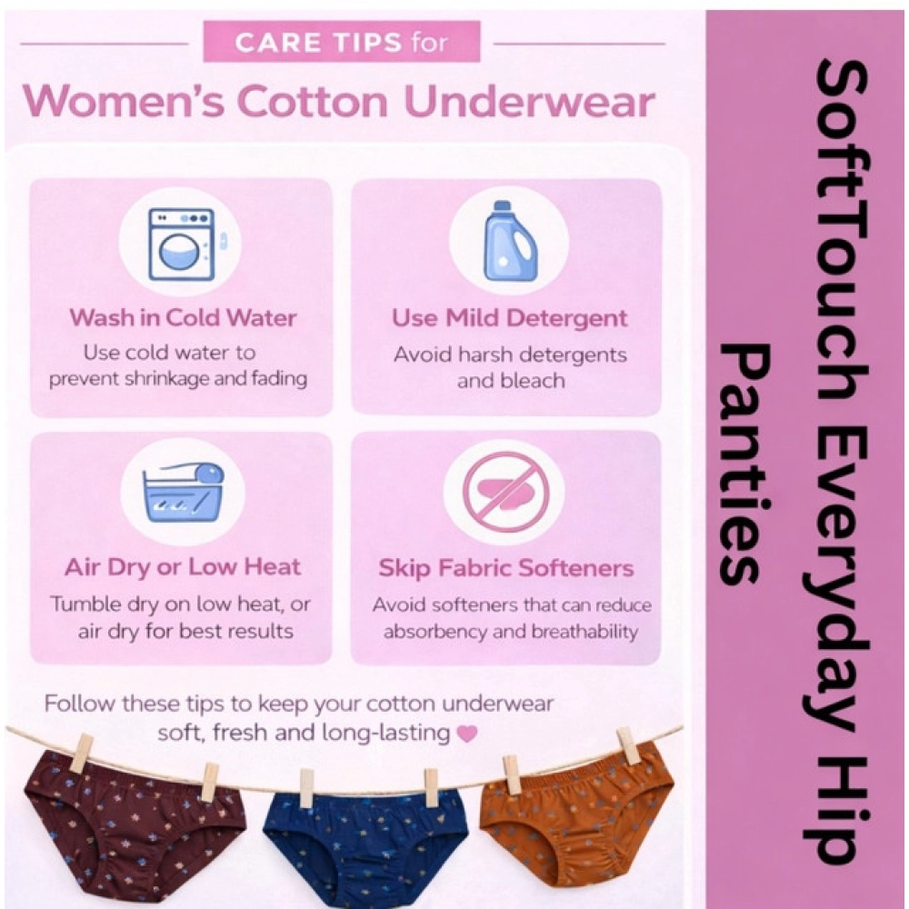 generic pack of 3 women's cotton printed hipster panty (multicolor) generic pack of 3 women's cotton printed hipster panty (multicolor)
