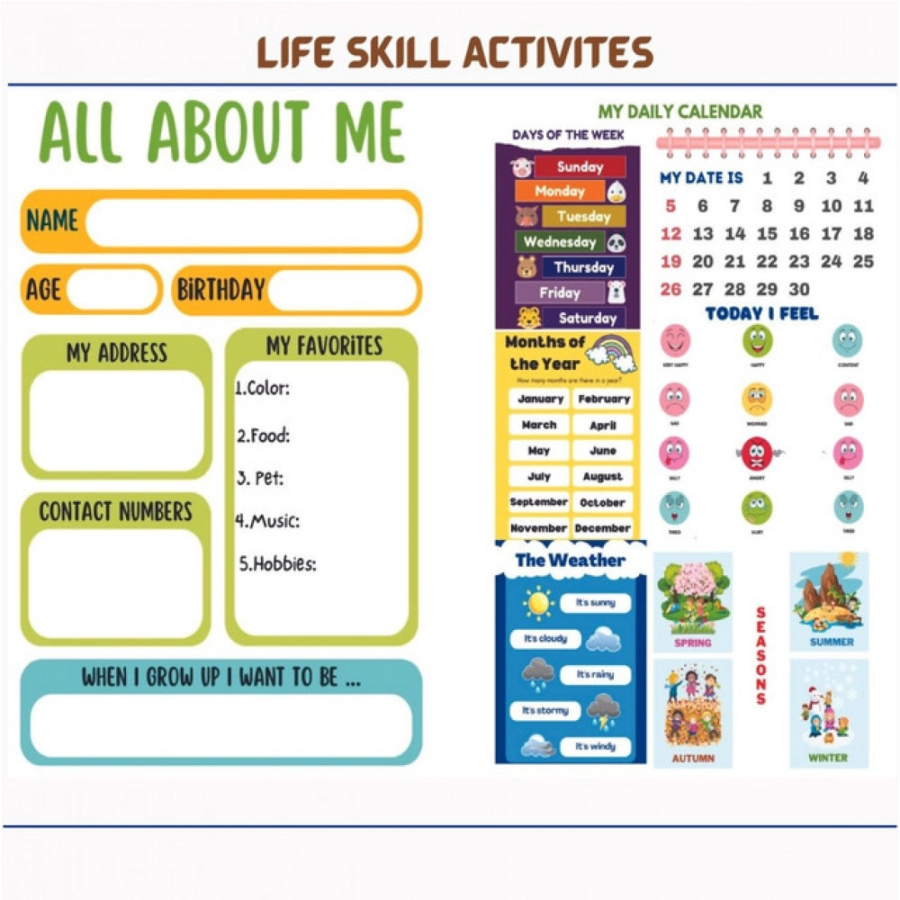 generic montessori busy book – early learning activity set (2–4 years, multicolor) generic montessori busy book – early learning activity set (2–4 years, multicolor)