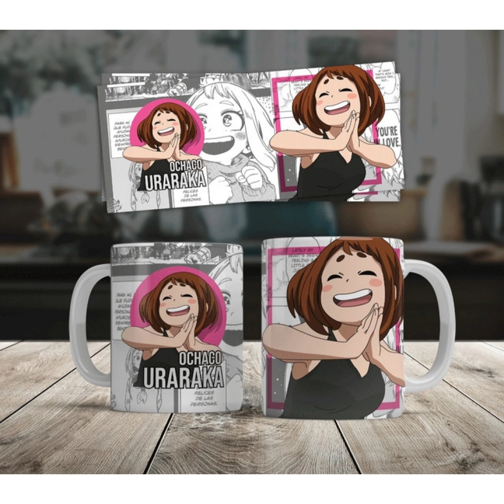 generic anime ochaco uraraka ceramic printed coffee mug (white) generic anime ochaco uraraka ceramic printed coffee mug (white)
