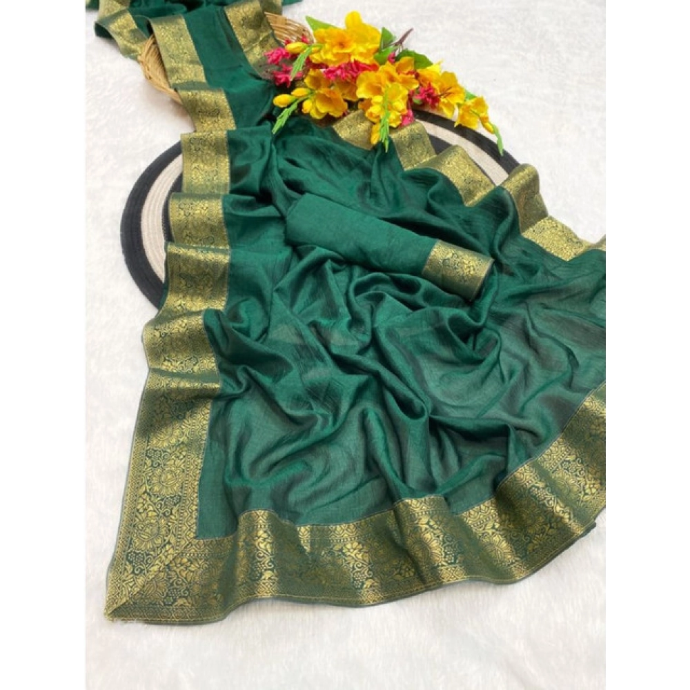 generic women's vichitra silk printed saree with unstitched blouse 5.5mtr (green) generic women's vichitra silk printed saree with unstitched blouse 5.5mtr (green)
