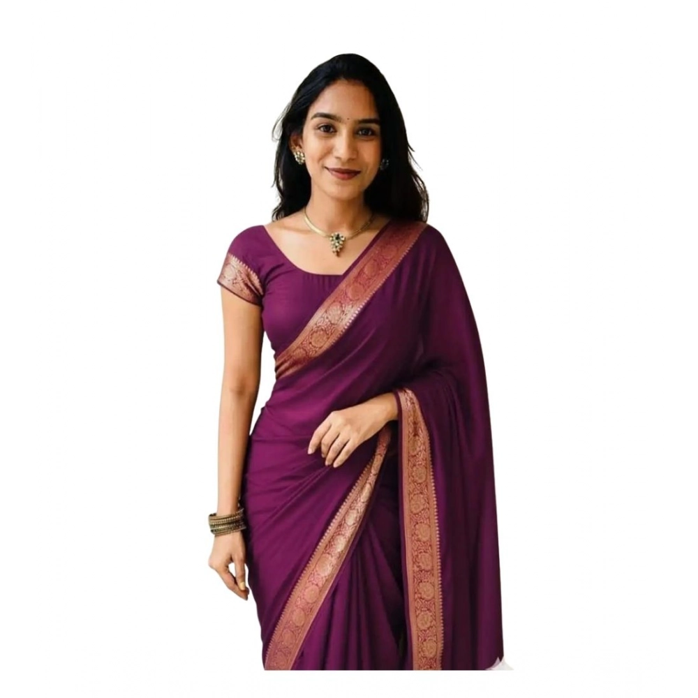 generic women's vichitra silk printed saree with unstitched blouse 5.5mtr (wine) generic women's vichitra silk printed saree with unstitched blouse 5.5mtr (wine)