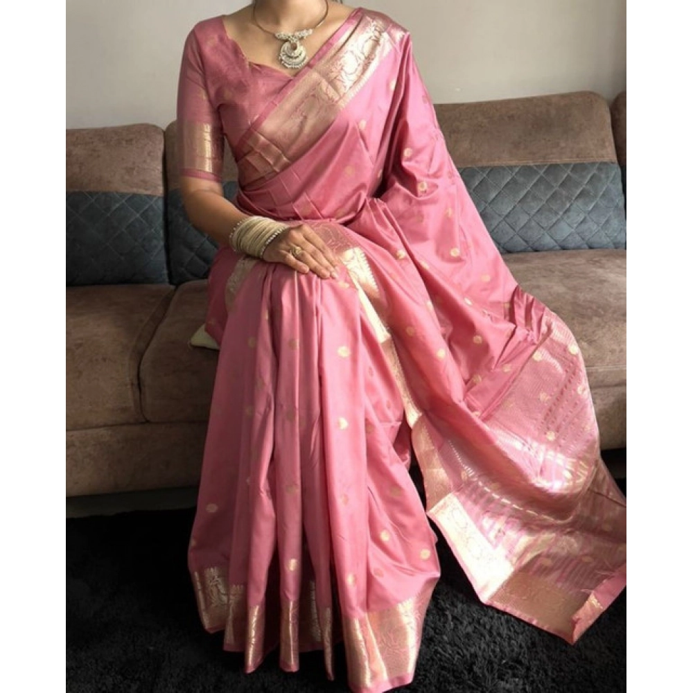 generic women's satin printed saree with unstitched blouse 5.5mtr (pink) generic women's satin printed saree with unstitched blouse 5.5mtr (pink)