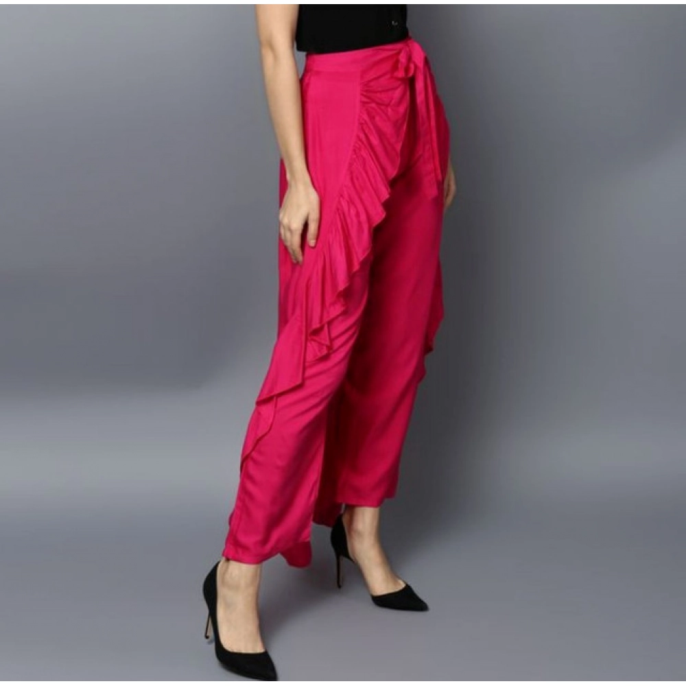 generic women's rayon ruffled elasticated skirt (pink) generic women's rayon ruffled elasticated skirt (pink)