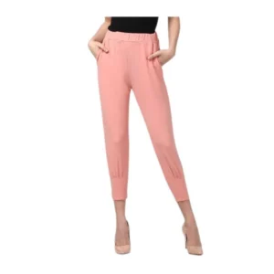 pid 65510 women s polyester solid elasticated trousers pink 1 1000x1000 1.webp