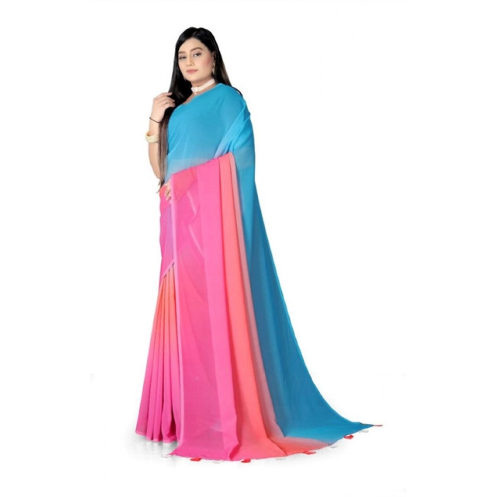 generic women's georgette floral printed saree with unstitched blouse 5.5mtr (multicolor) generic women's georgette floral printed saree with unstitched blouse 5.5mtr (multicolor)