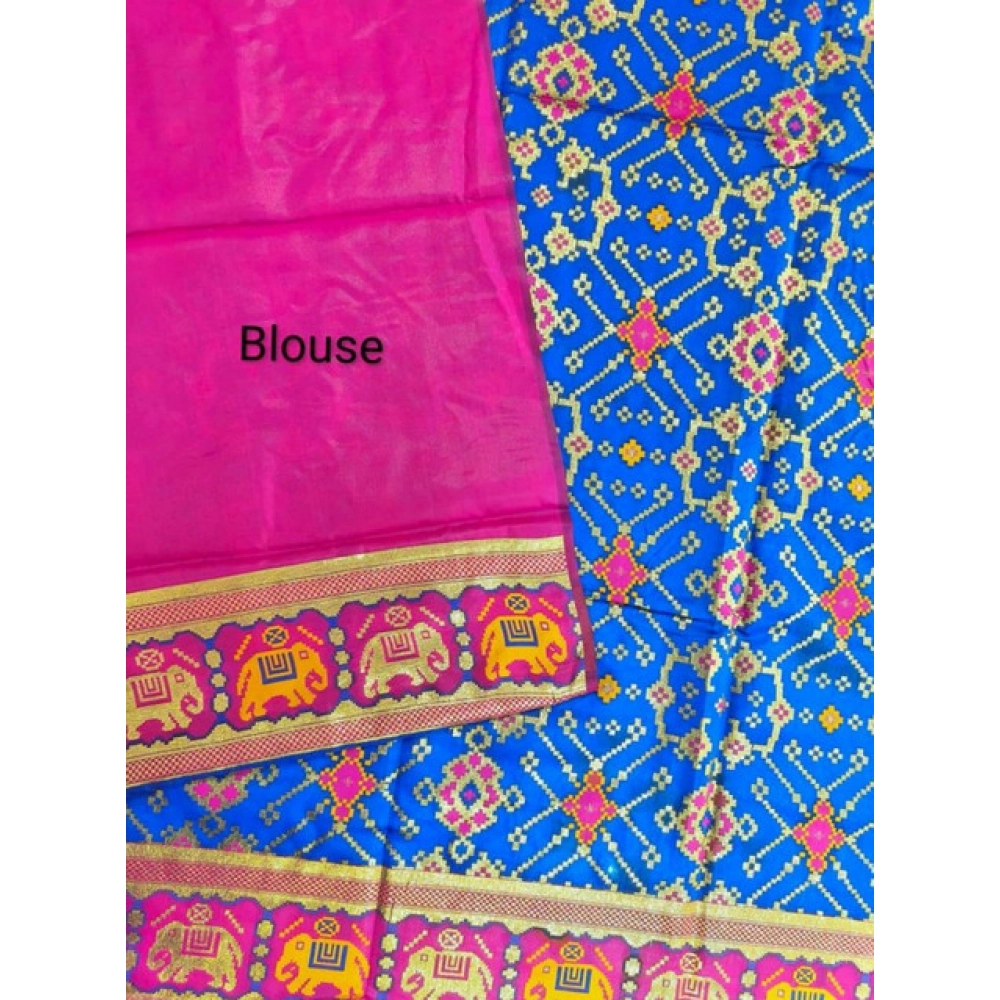 generic women's patola silk meena and zari woven saree with unstitched blouse 5.5mtr (pink) generic women's patola silk meena and zari woven saree with unstitched blouse 5.5mtr (pink)