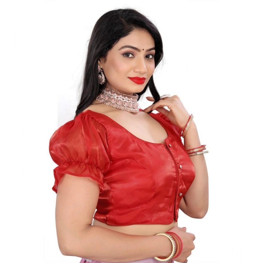 generic women's jimmy solid designer neck elastic sleeve readymade blouse (red 38 , alterable up to 42) pid65834 generic women's jimmy solid designer neck elastic sleeve readymade blouse (red 38 , alterable up to 42) pid65834