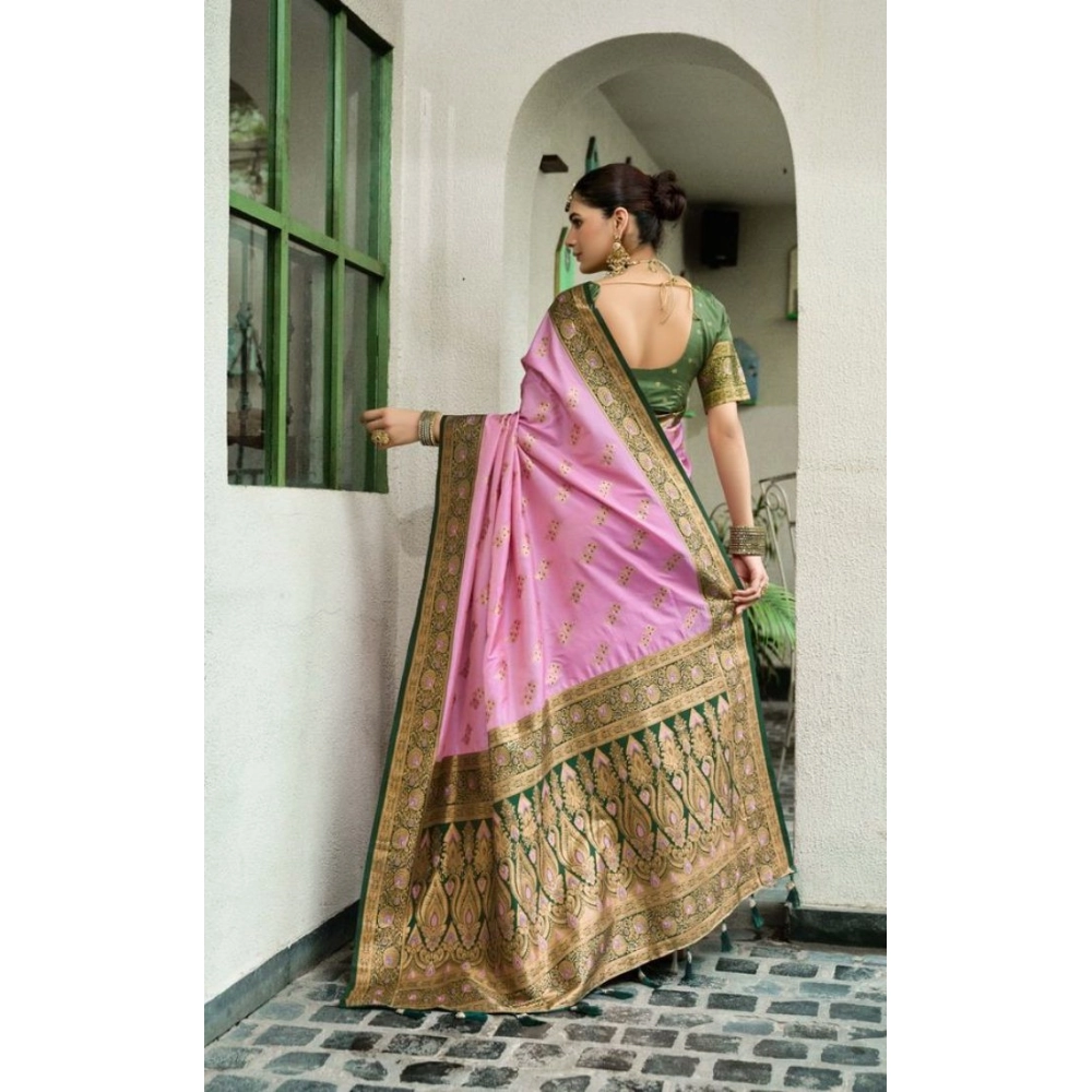 generic women's silk blend booti work ready to wear saree with unstitched blouse 5.5mtr (lightpink) generic women's silk blend booti work ready to wear saree with unstitched blouse 5.5mtr (lightpink)