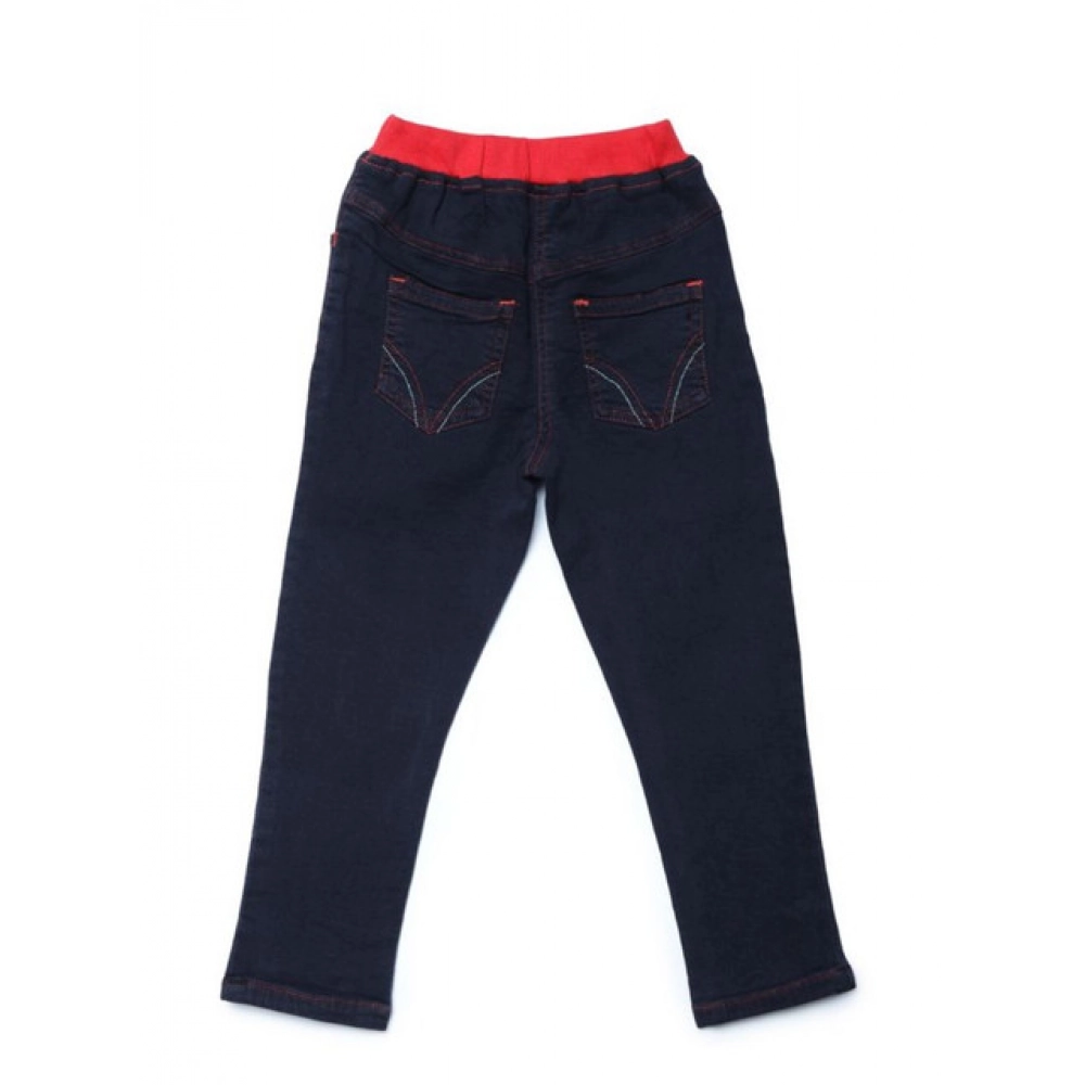 generic girl's denim ribbed elasticated jeans (black) generic girl's denim ribbed elasticated jeans (black)