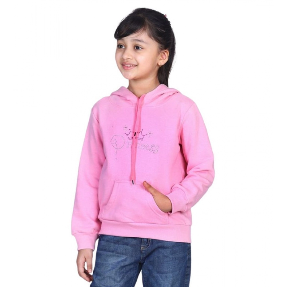 generic girl's fleece embellished long sleeves sweatshirt (light pink) generic girl's fleece embellished long sleeves sweatshirt (light pink)