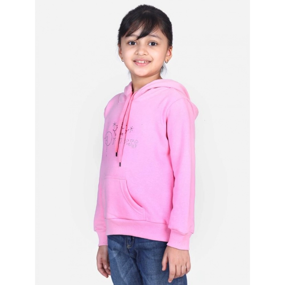 generic girl's fleece embellished long sleeves sweatshirt (light pink) generic girl's fleece embellished long sleeves sweatshirt (light pink)